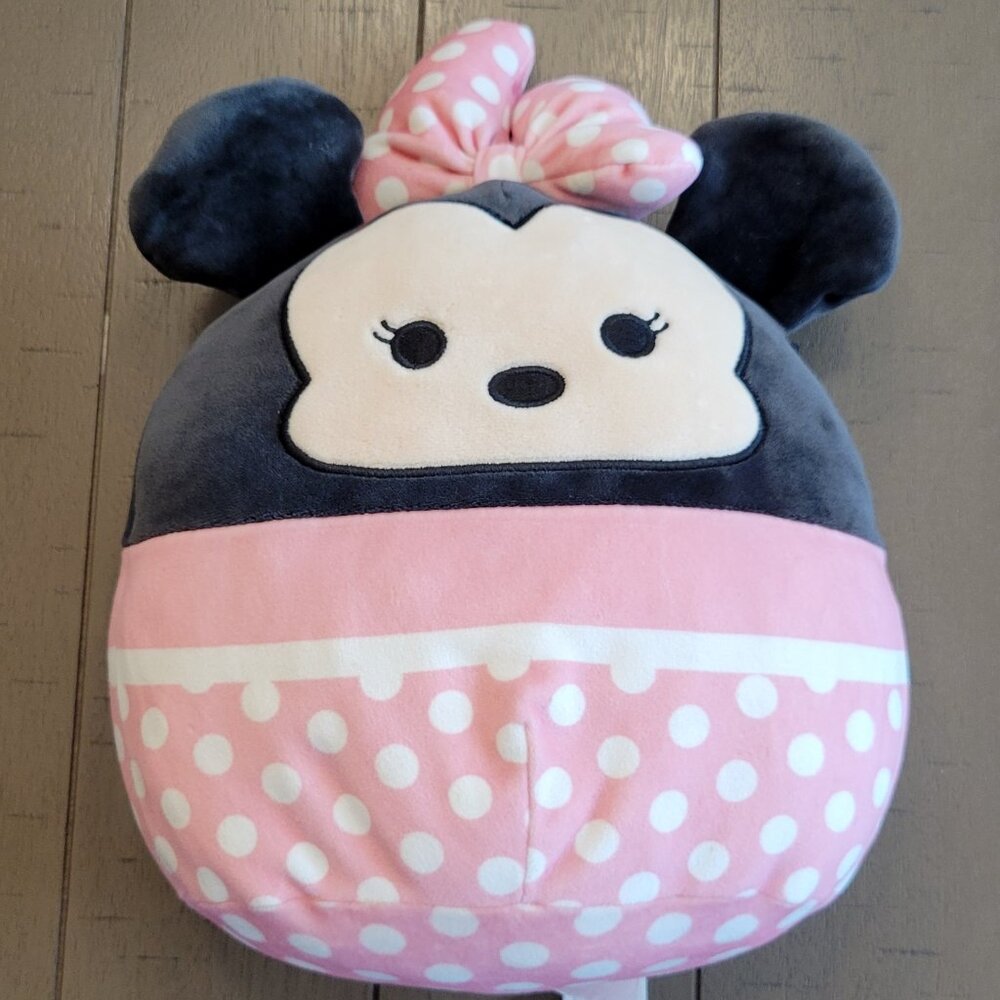 Minnie Mouse Squishmallow 8” with bow cute black and pink